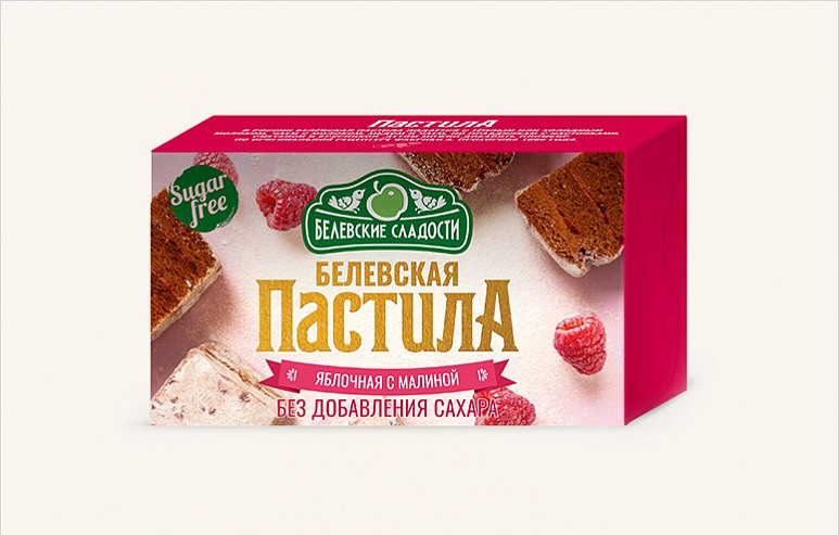  Пастила  200г диетическая с МАЛИНОЙ, НОВЫЙ ФОРМАТ (4*50г)   в Учалах